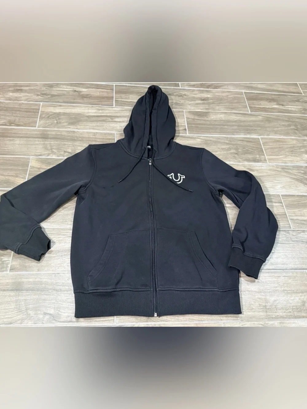 Men's True Religion Buddha Logo Zip-Up Hoodie Jacket Size Medium